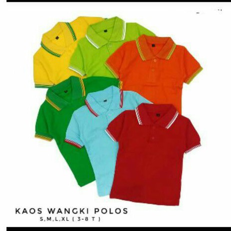Kaos Kerah Polos Anak