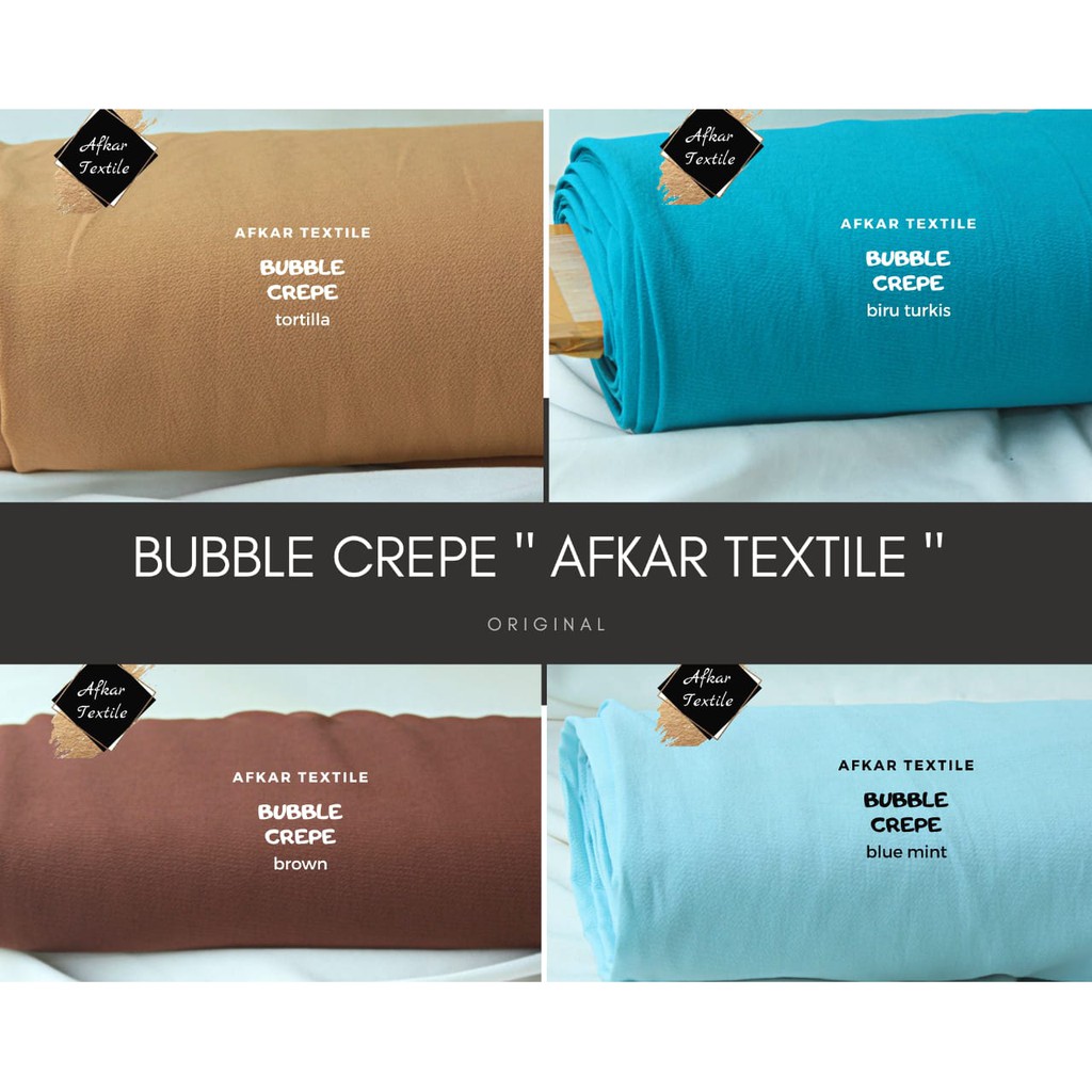 Kain Bubble Crepe - Original Import / Tidak Jual KW