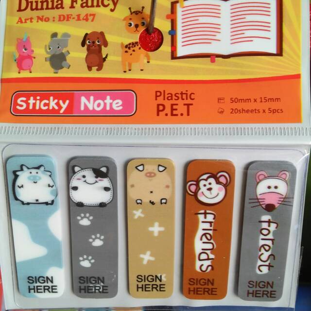 

STICKY NOTE dunia fancy 20 sheet x 5 pcs