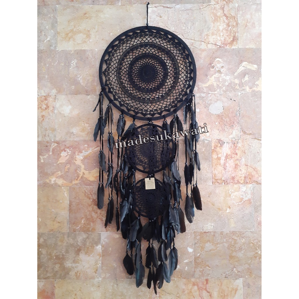 Dream catcher sulam bali tingkat 3 diameter 42cm panjang 123cm