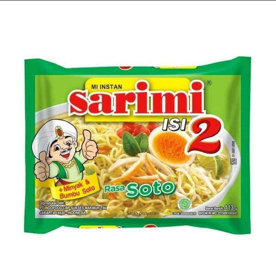 

Sarimi isi 2 mie instant soto 113gr