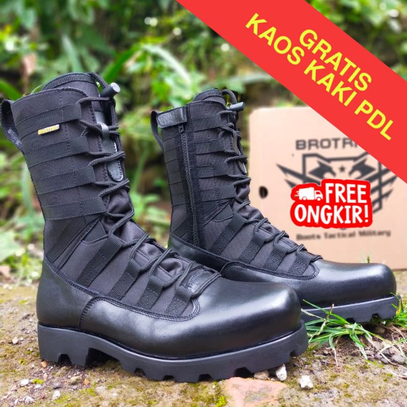 Sepatu pdl tni polri type ninja outsole rubber merk brotrher