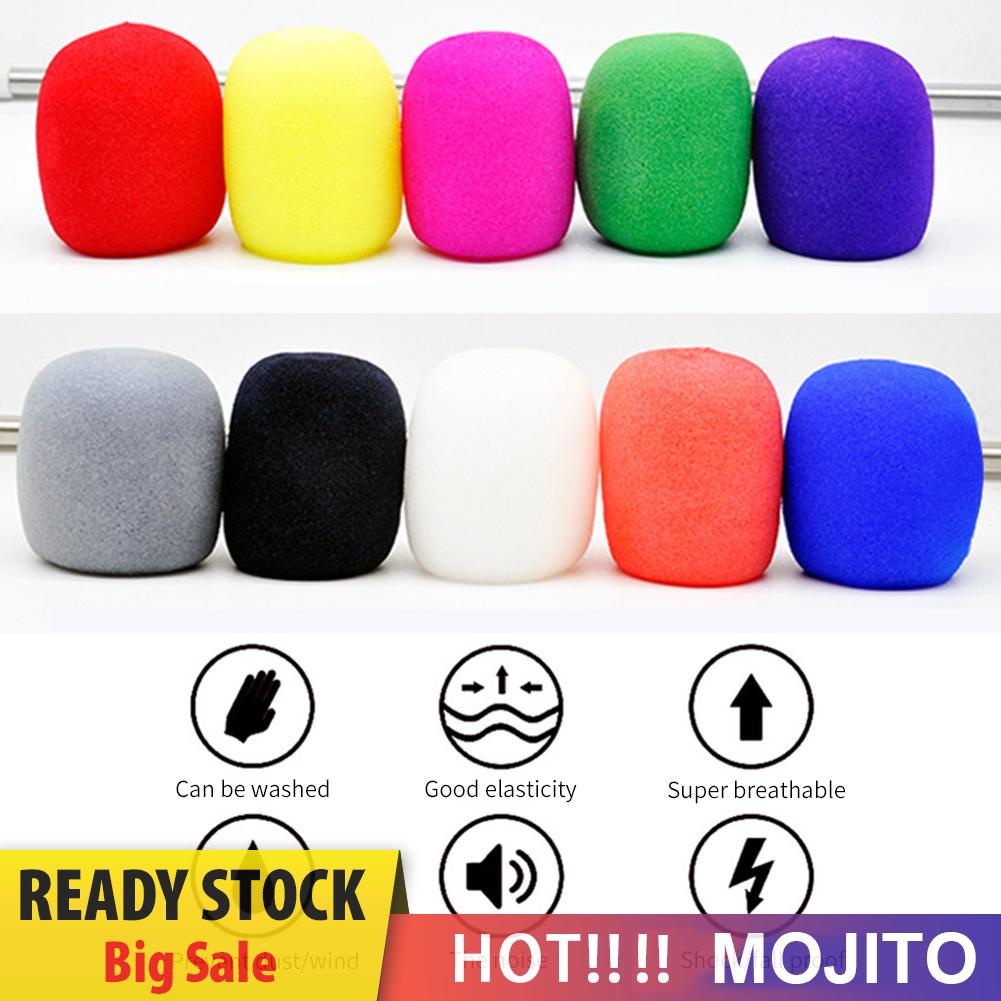 10pcs Cover Pelindung Mikrofon Bahan Busa Spons