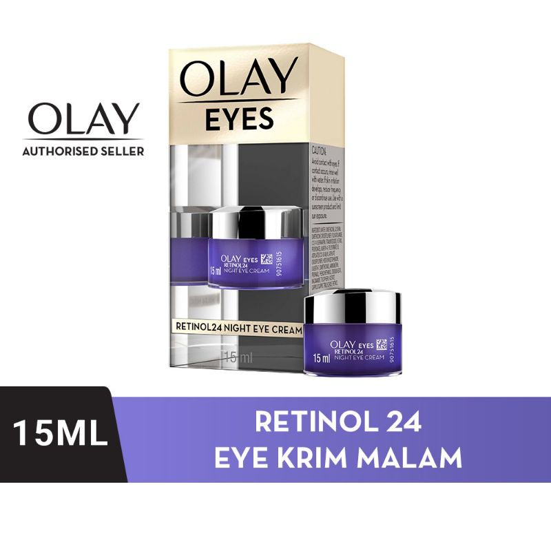 Olay Krim Mata RETINOL 24 Anti Aging Skincare Malam, Eye Cream 15ml