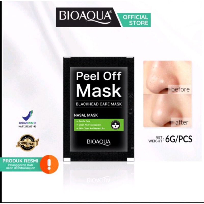BPOM ✅ BIOAQUA PEEL OFF MASK - Blackhead Care Mask