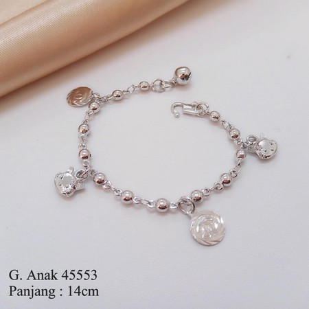 Gelang Tangan Anak Rantai Lapis Emas Gelang Kaki Silver L45553