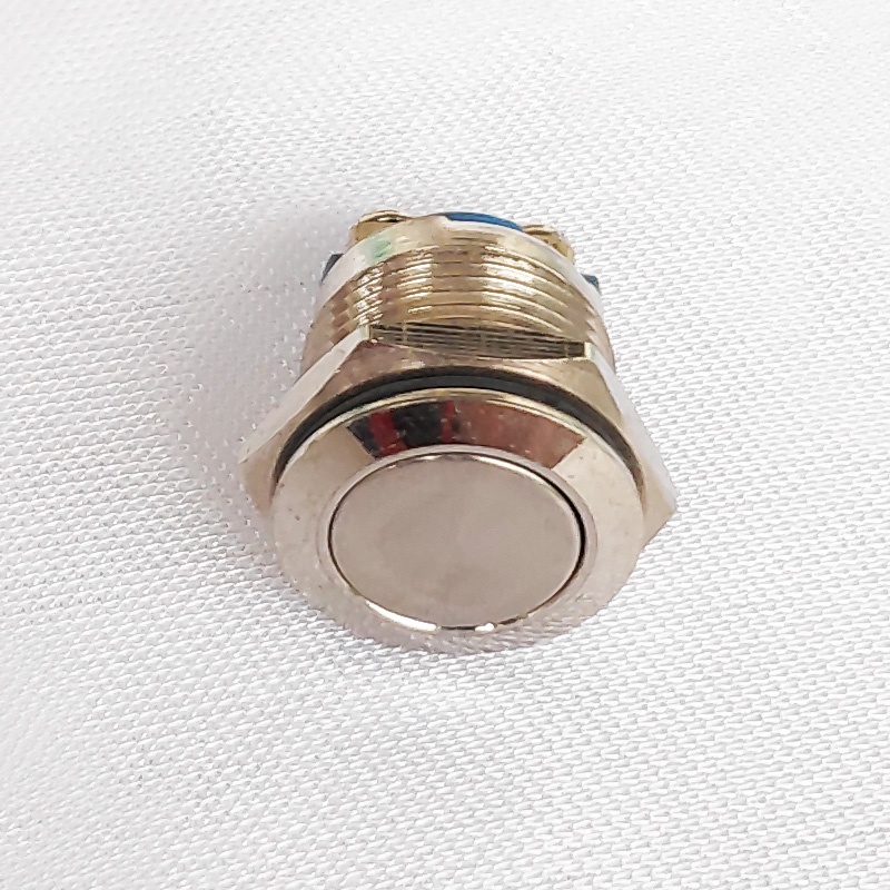 PUSH ON BESI 16MM PUSH ON SWITCH STAINLESS STEEL PUSH SWITCH PUSH ON NICKEL PUSH BUTTON ON