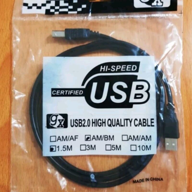 Kabel USB printer epson, canon, hp Brother, xerox panjang 1.5m