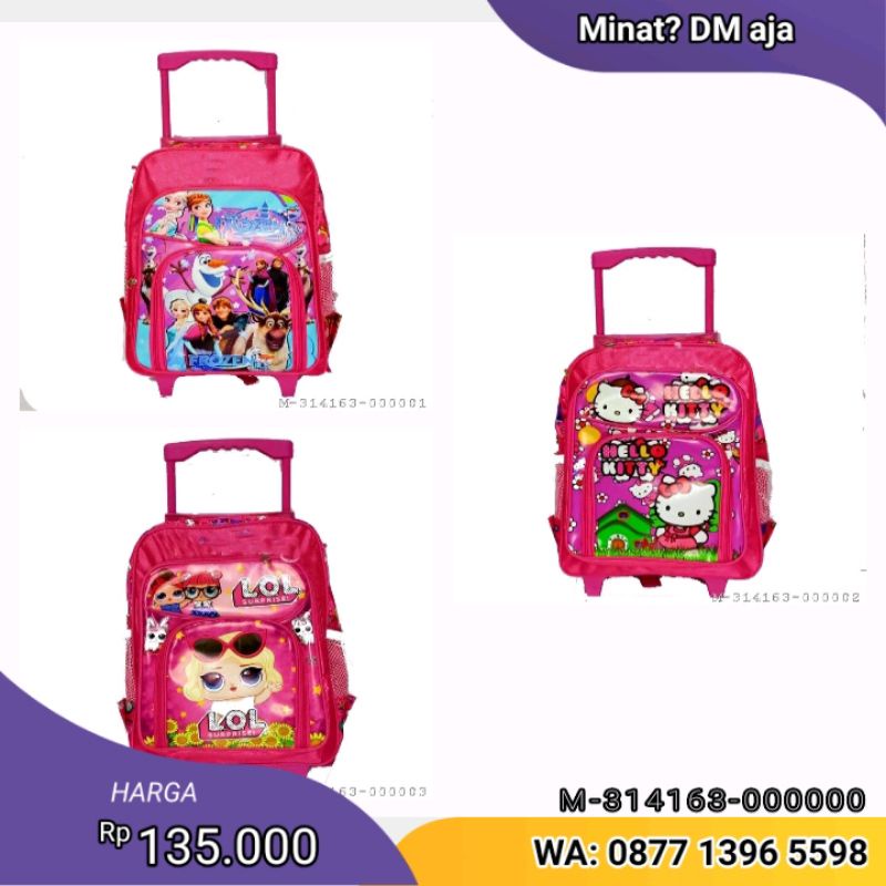 TAS RANSEL ANAK PEREMPUAN TROLI DISNEY