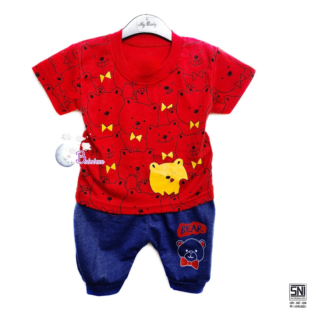 BAJU BAYI BOBOBAM BEAR SETELAN ANAK LAKI-LAKI / SETELAN ANAK HARGA GROSIR