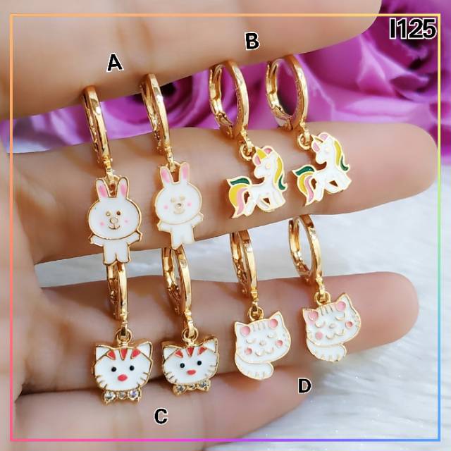 Anting xuping anting anak karakter lapis emas gold I125