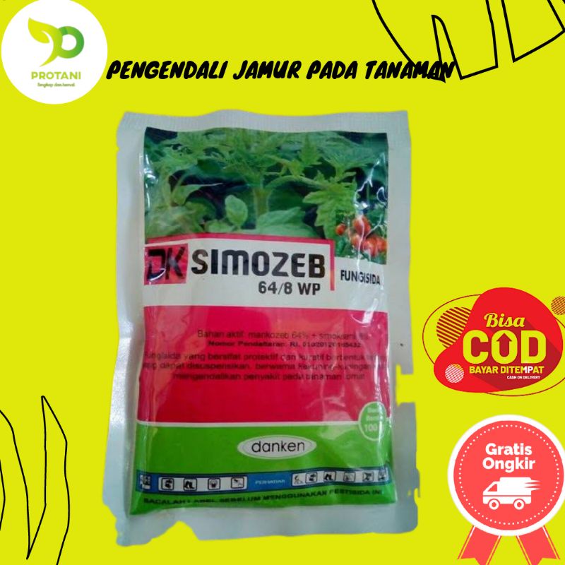 Fungisida DK SIMOZEB 64/8WP ukuran 100gr-pengendali Jamur pada tomat, kentang