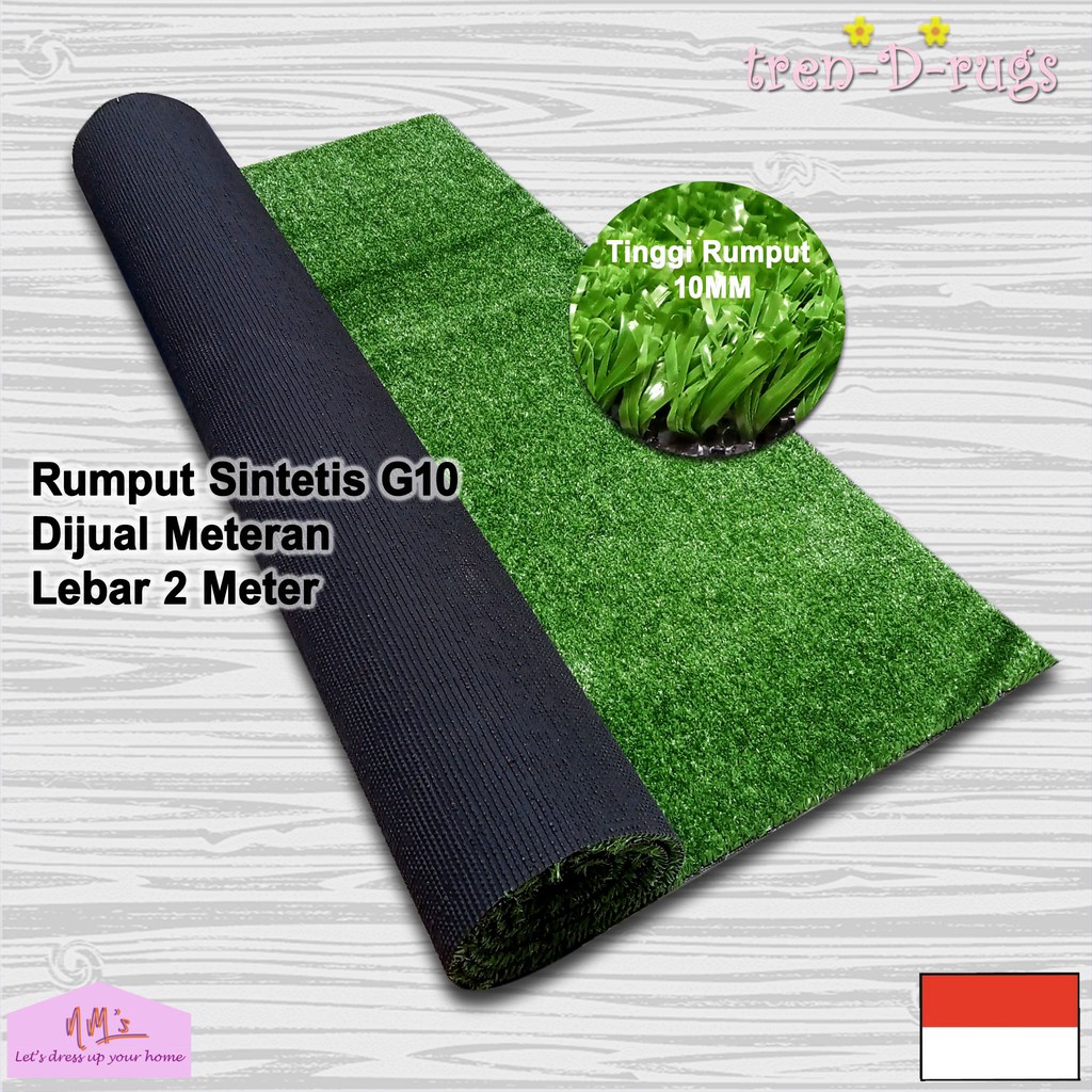 Tren-D-rugs Karpet rumput sintetis palsu artifical grass carpet dijual meteran lebar 2 m  - NMs