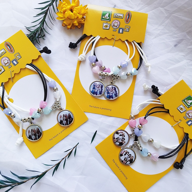 Korea gelang wanita tenunan tangan cinta mahasiswa pacar BLACKPIK bintang ornamen kreatif perhiasan