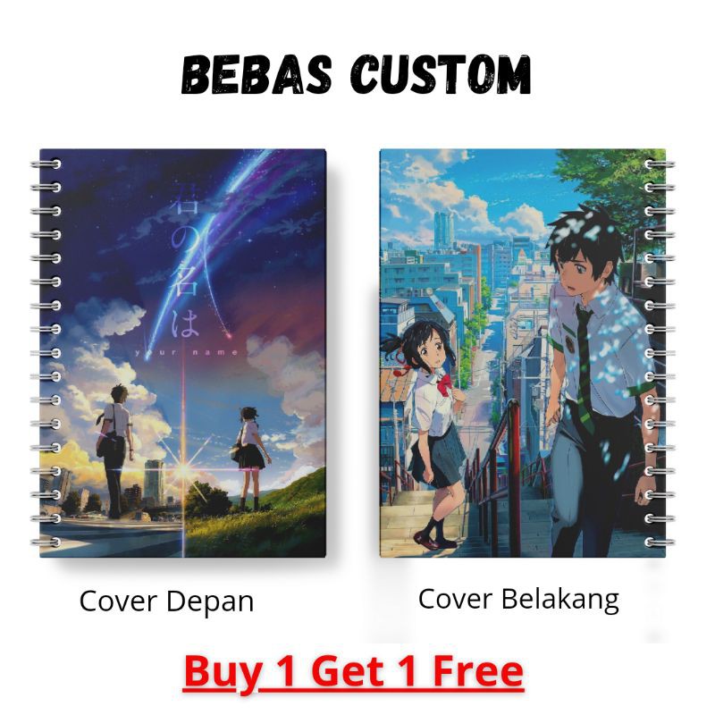 

(Beli 1 Gratis 1) Notebook Spiral Custom Notebook A5