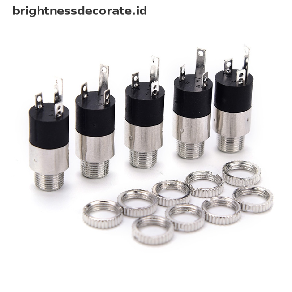 (Birth) 5pcs Pj392 Kabel Audio Stereo Female Jack 3.5mm Untuk Headphone