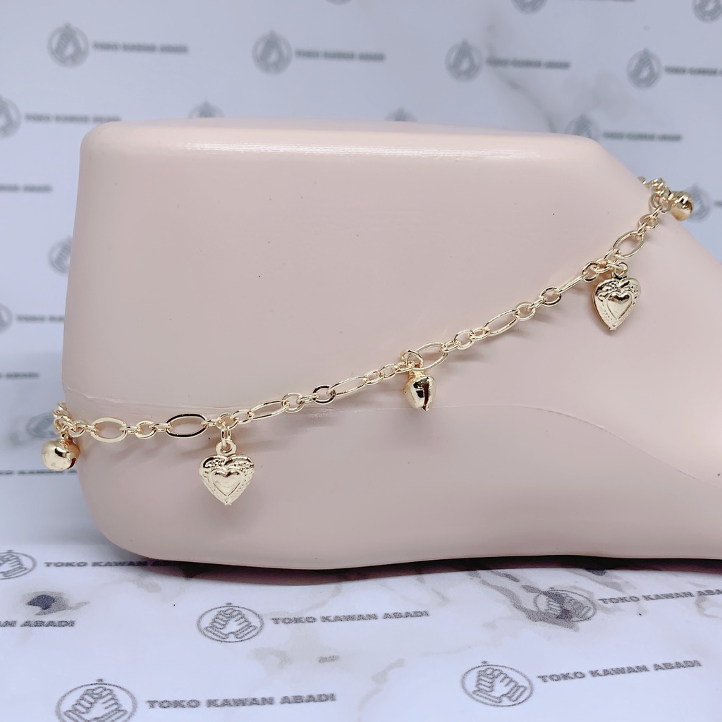 Gelang Kaki Xuping Gold Wanita Dewasa Motif Kapsul Fashion Terbaru *01