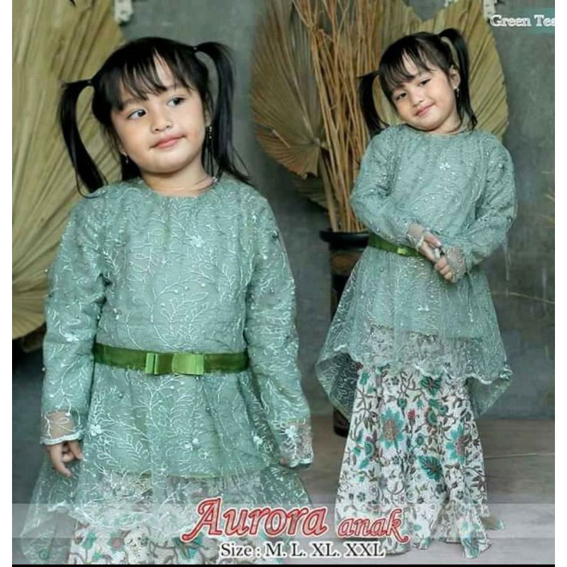 SETELAN KEBAYA AURORA ANAK TILLE / KEBAYA ANAK SD / KEBAYA TILLE ANAK