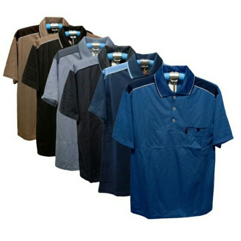 size XL XXL XXXL kaos dewasa baju kaos kerah casual seragam jumbo kerja bigsize pria minho keren mur