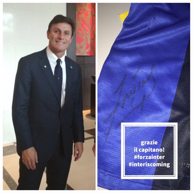 Jersey Inter Milan 2014 signed Javier Zanetti