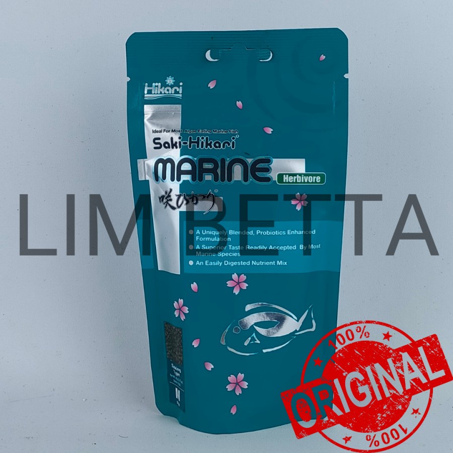 SAKI HIKARI MARINE HERBIVORE 90 GRAM / MAKANAN IKAN AIR LAUT