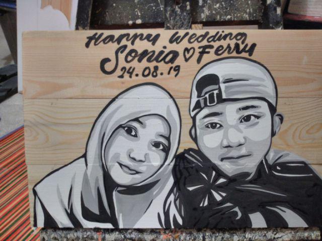 Hadiah Lukisan Khusus 2 Wajah
