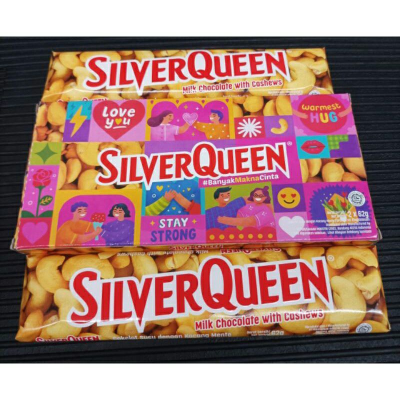 

Silverqueen paket isi 2pcs Cashew 62gr dan Almond 62gr