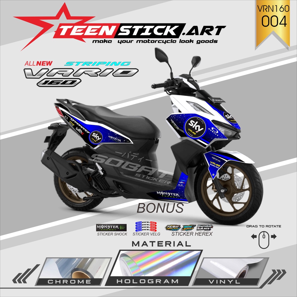 Striping Vario 160 2022 - Sticker Striping All New Vario 160 2022 Livery SKY