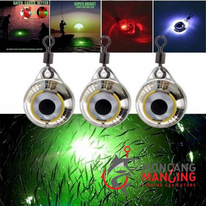 UMPAN MATA IKAN LAMPU LED MENYALA ESCA EYE ASSIST HOOK JIGGING