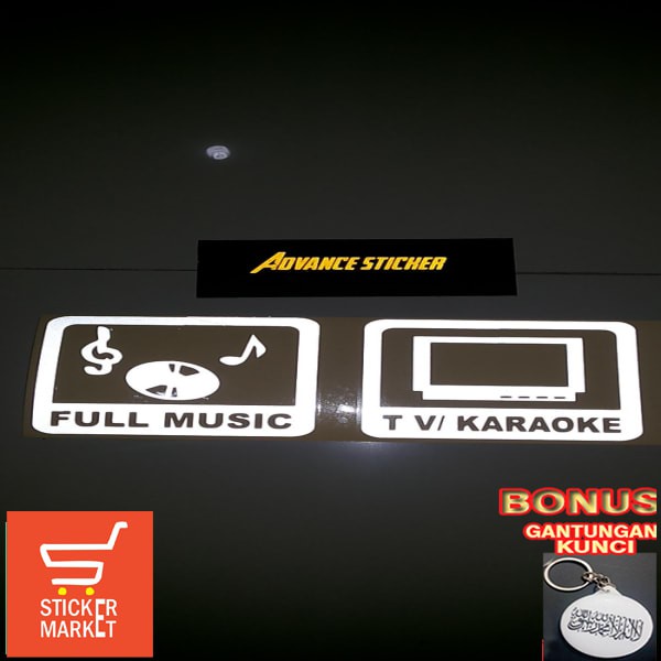 Promo (stiker) sticker mobil full music dan tv/ karaoke sign Keren