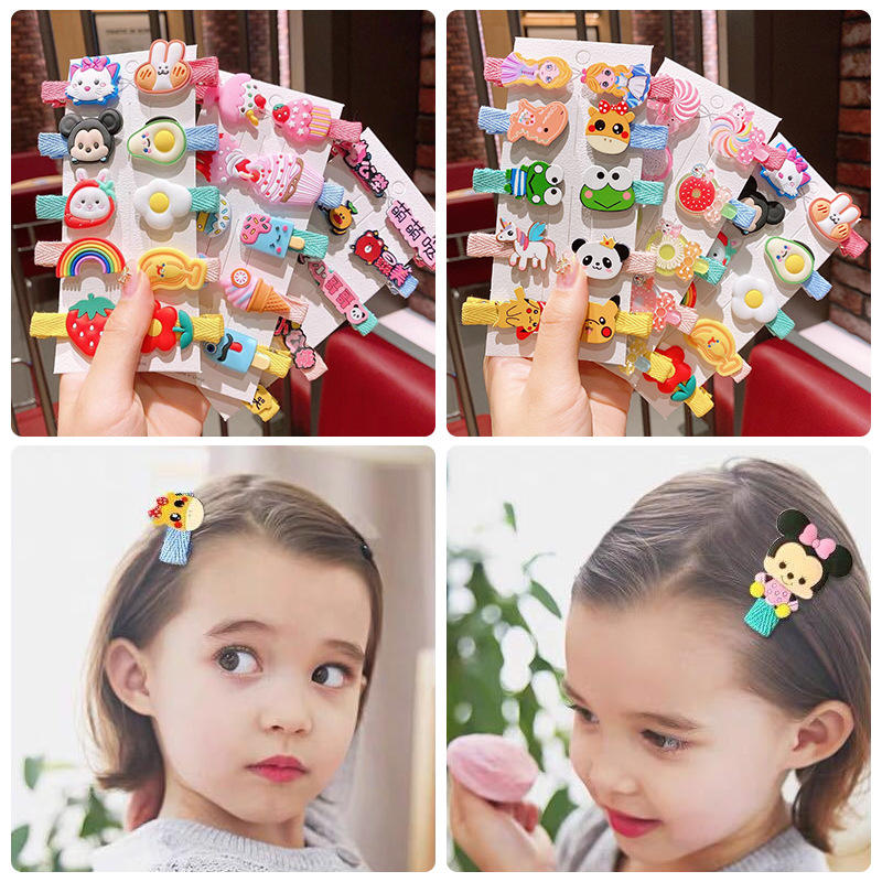 Jepitan Rambut Anak Jepit Rambut Korea Kids Unicorn Candy Fruit Korean Fashion Rainbow Ice Cream-Won