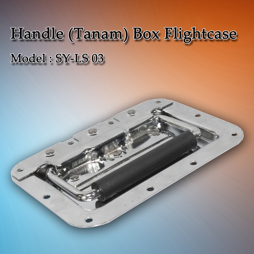 (4 Biji) Handle Tanam LS-03 HITAM / CROMO Box Flightcase / Handle Hardcase / Pegangan Box Flight Cas