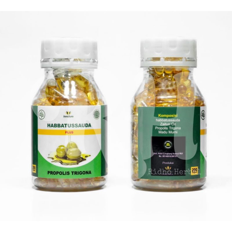 

Habbatussauda Extra Propolis Trigona Original Isi 200 Kapsul | Habbatussauda Original Innature