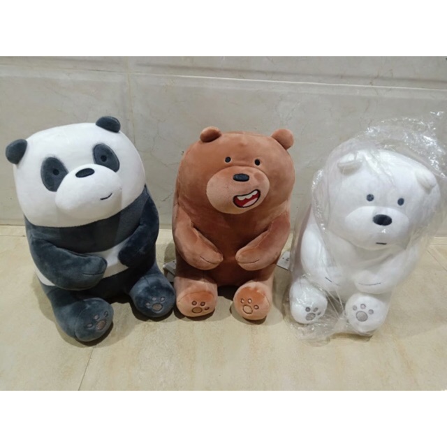 Jual Boneka Miniso We Bare Bears Grizzly Panpan Dan Ice Bear Indonesia 