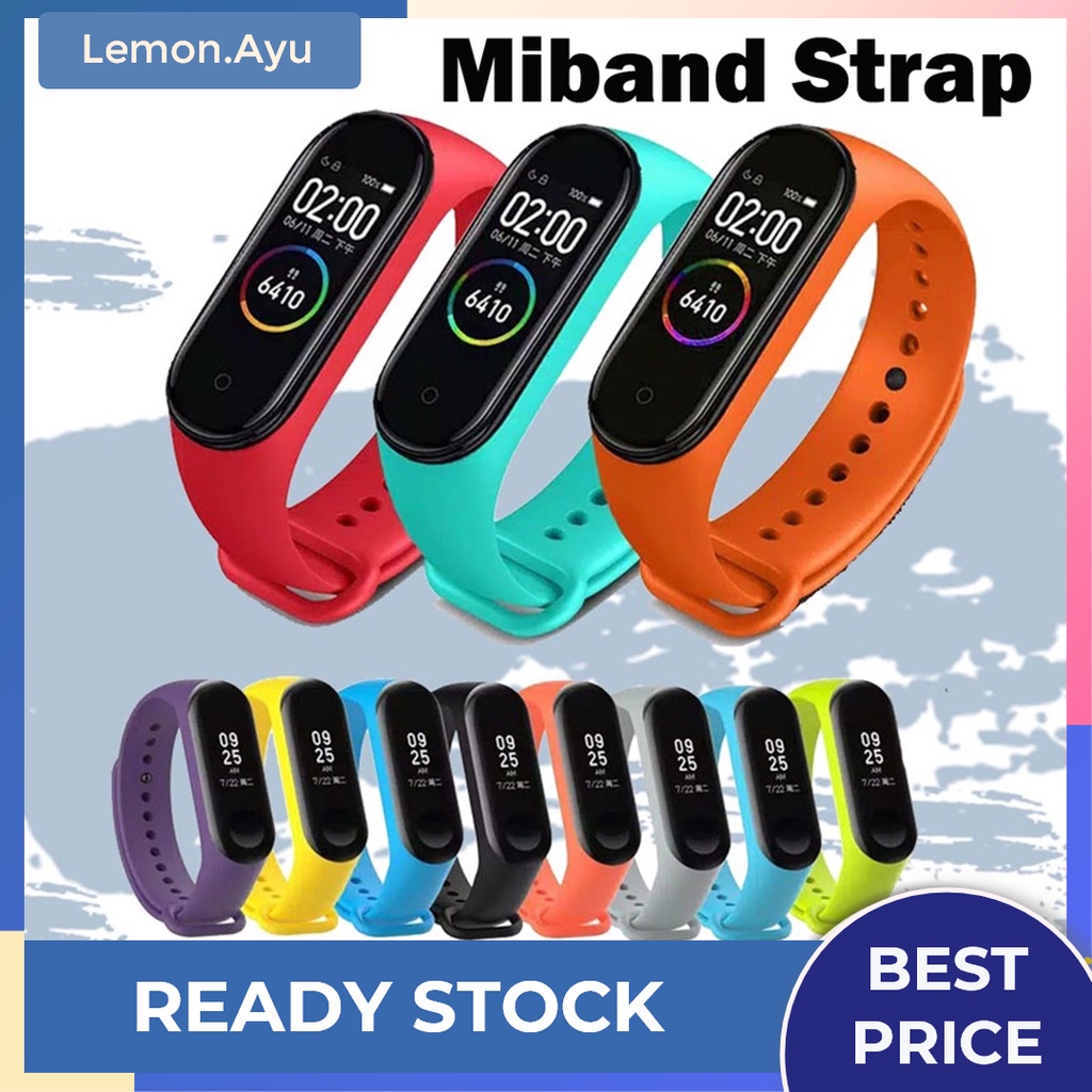 Tali Strap Polos Colorful Silicone Xiaomi Mi Band 3 4