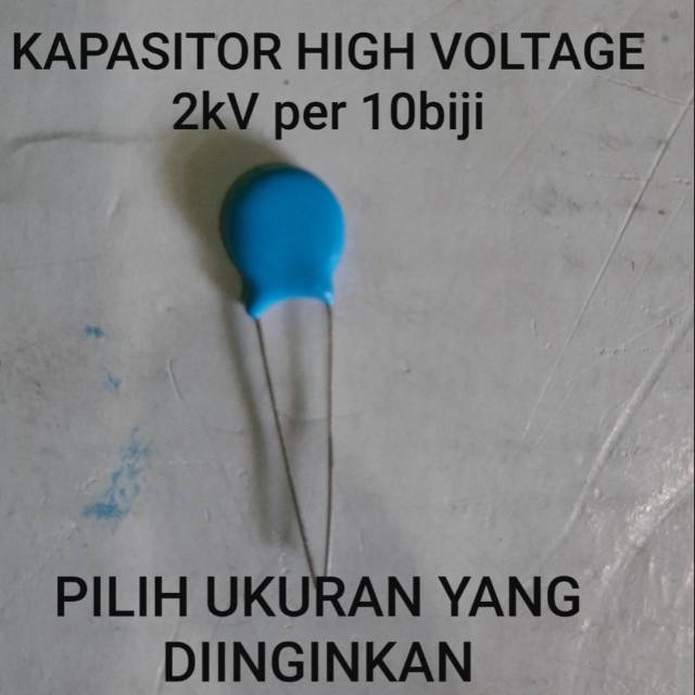 10buah KAPASITOR 1KV high voltage 100pF 220pF 470pF 1nF 10nF