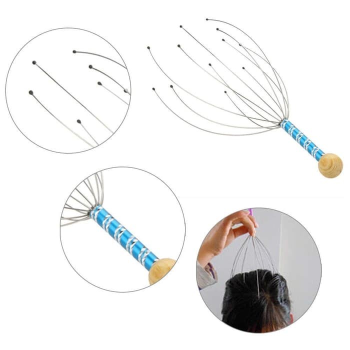 AST-002 Alat Pijit RELAKSASI Kepala 12 Titik Akupuntur Bokoma Pijat sehat terapi rileks alami Refleksi HEAD MASSAGER