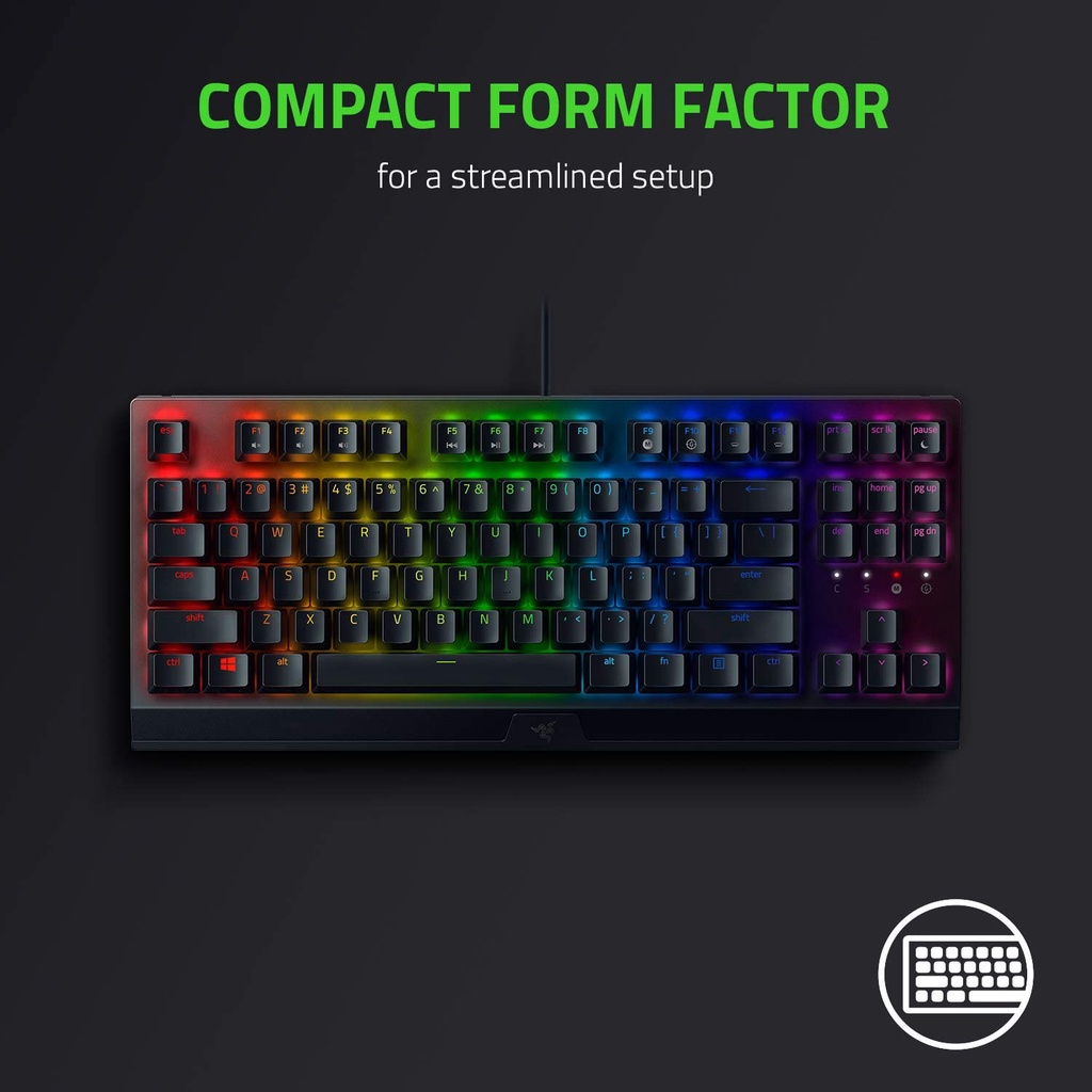 Razer BlackWidow V3 Tenkeyless TKL - Mechanical Gaming Keyboard RGB