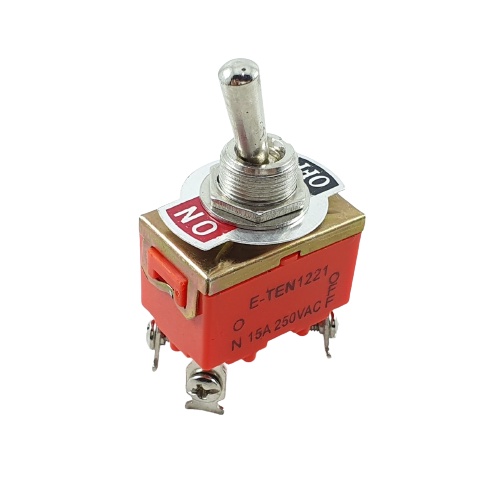 Toggle Switch 4 Pin On Off ETEN 1221 Saklar Togle Kaki 4p 15A E-TEN