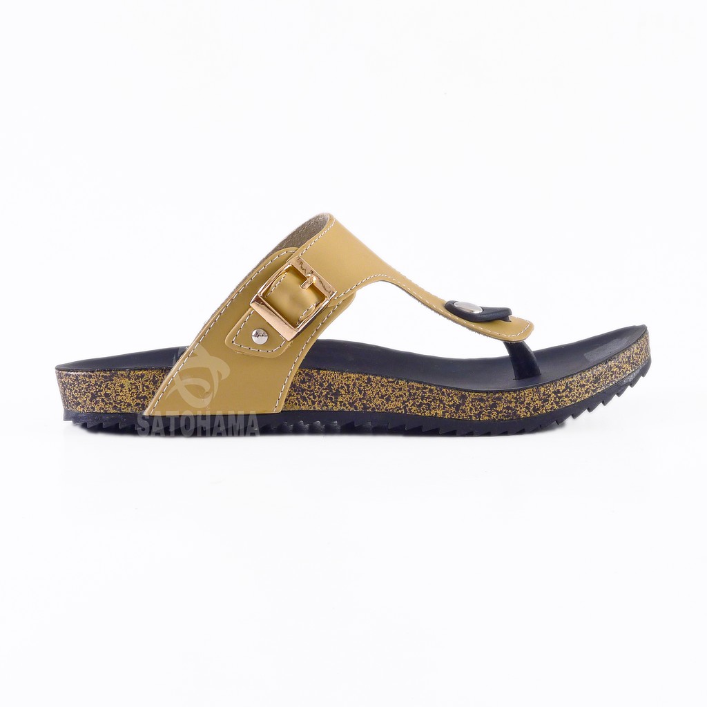 Satohama Sandal Flat Wanita Santai Footbed ST04