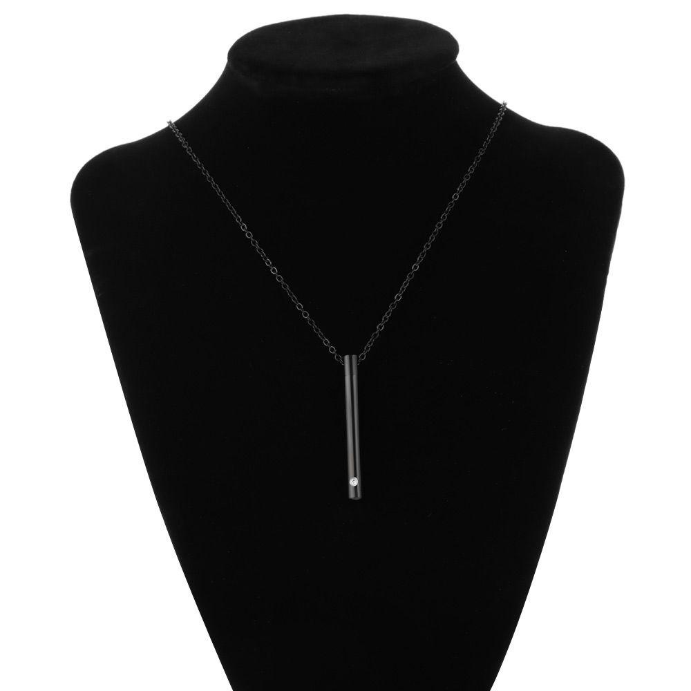 Preva Parfum Vial Kalung Stainless Steel Memorial Perhiasan Pesona Keberuntungan Rantai Panjang