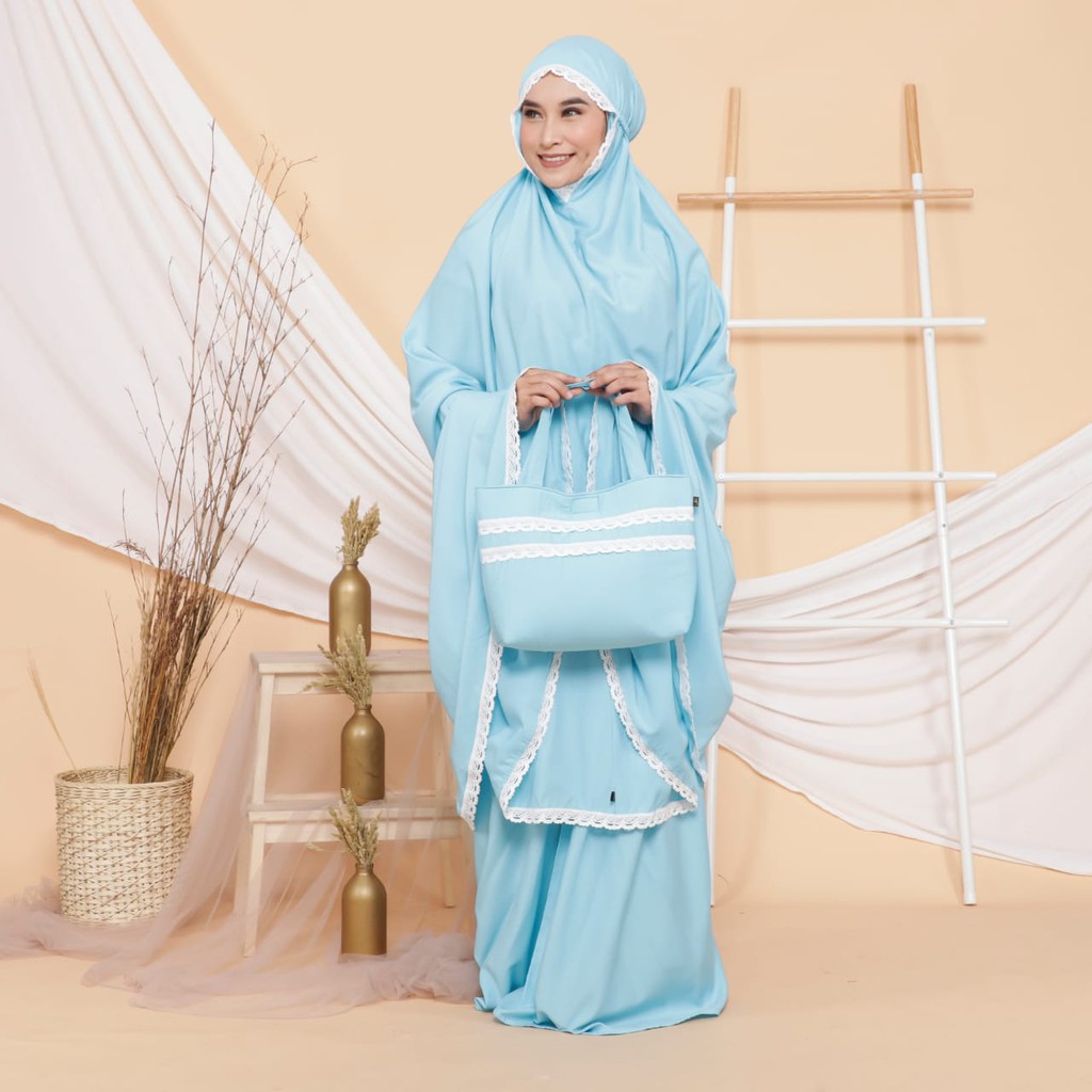 MUKENA JUMBO KATUN RAYON POLOS MUKENA BALI DEWASA TRAVELING