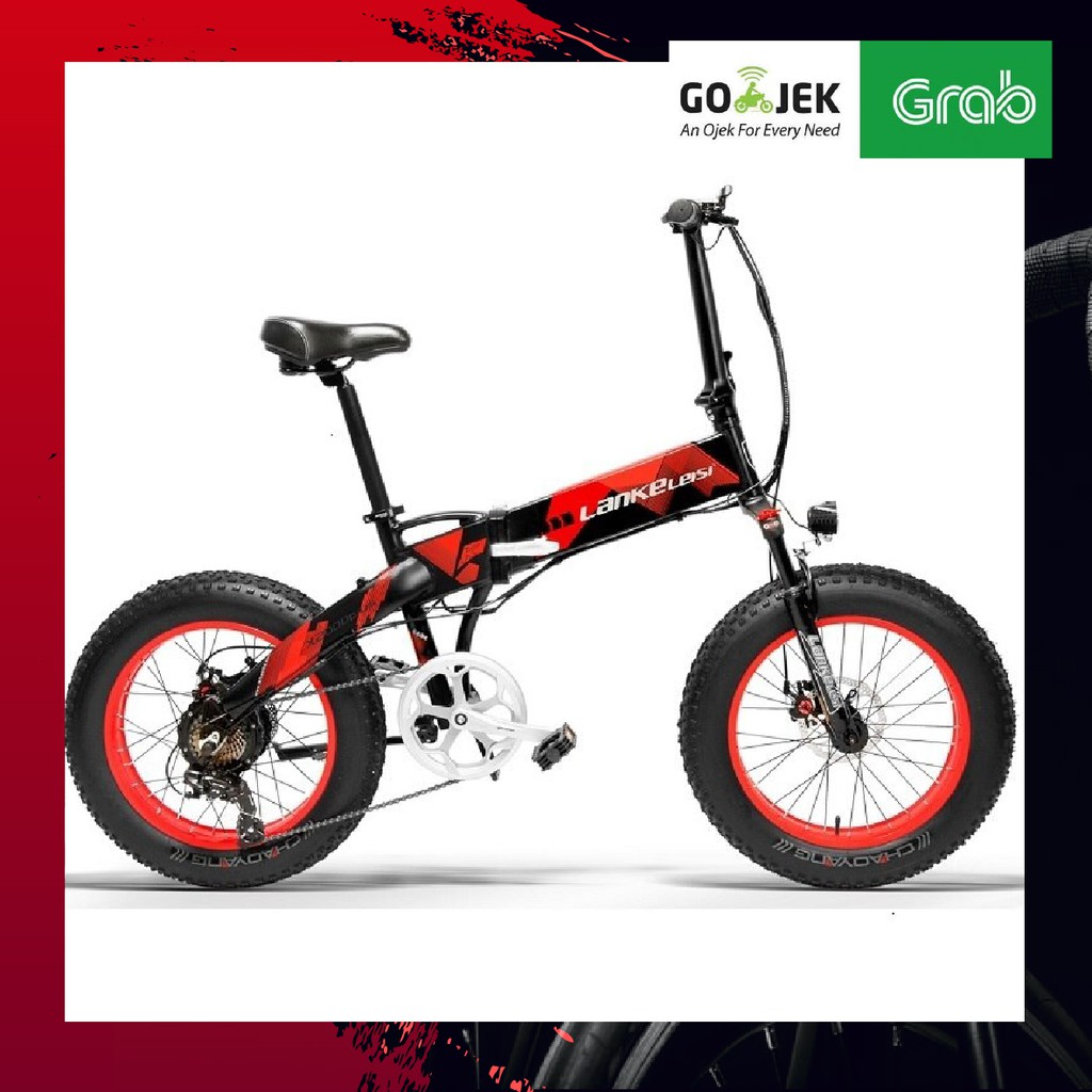 ORIGINAL SEPEDA LIPAT ELEKTRIK - LANKELEISI Smart Moped 48V 10AH 1000W - X2000 Plus