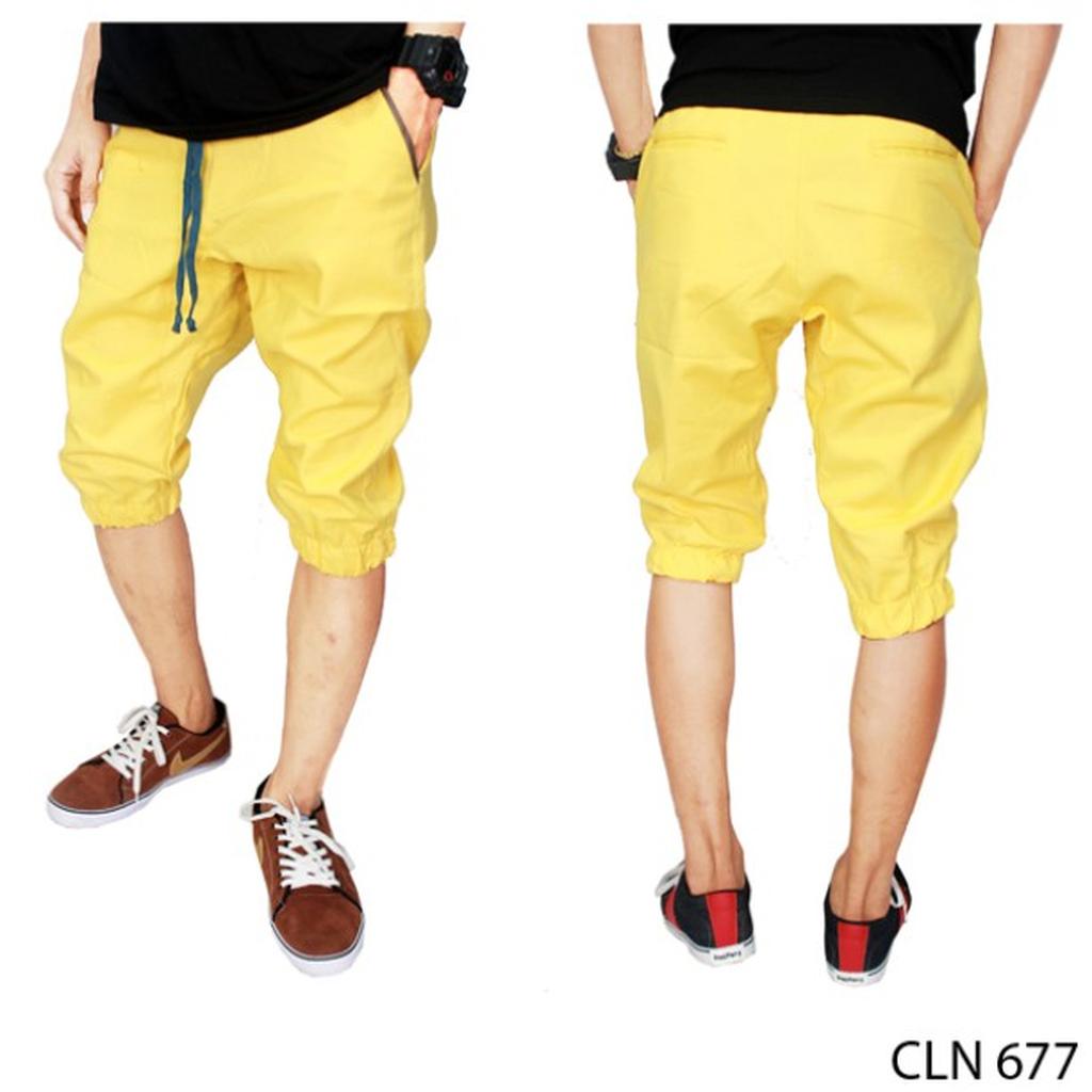 Joggers Pants Loreng Kuning - CLN 677