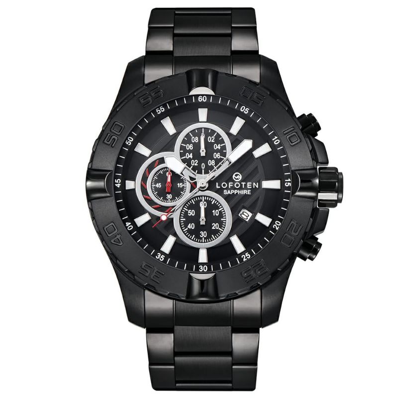 JAM TANGAN LOFOTEN 6512 CHRONO STAINLESS ORIGINAL