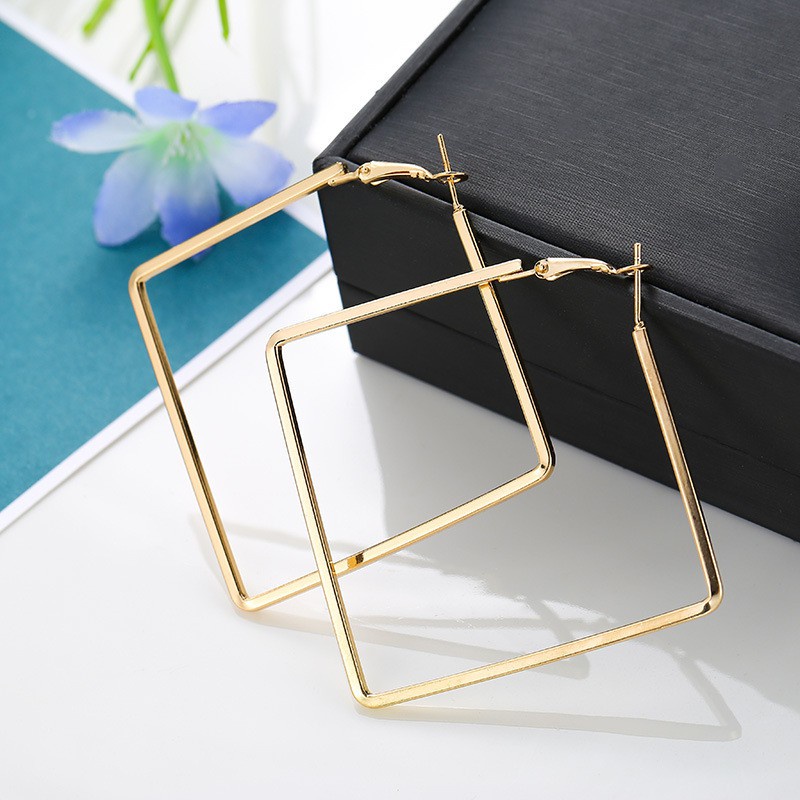 ★ODS★ FA107 Anting Segitiga Earrings Cool Geometric Matel Simple Earring Women Jewelry