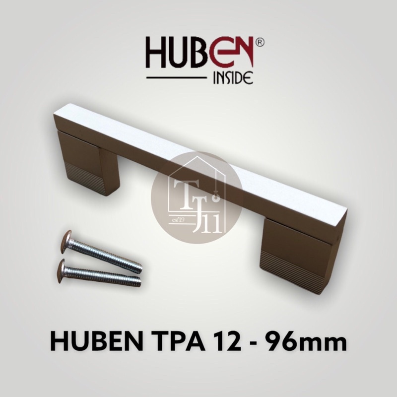 HANDLE HUBEN TPA 12-96mm / TARIKAN LACI LEMARI HUBEN TPA 12 - 96 MM KOMPLIT 1 SET + BAUT