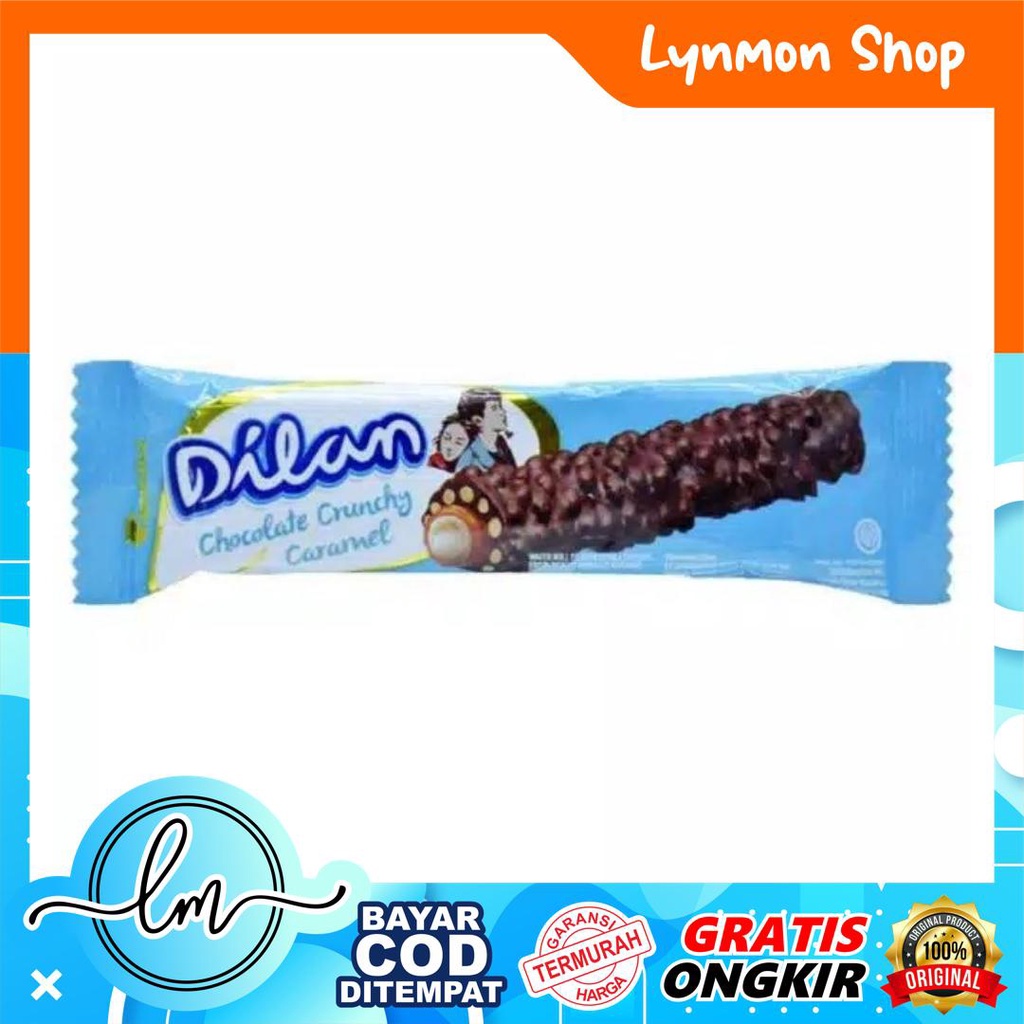 Dilan Wafer Coklat Crunchy Caramel Rolls Coklat Dilan [SATUAN]
