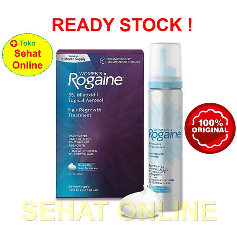 [Luar Pulau Jawa] Rogaine Foam Women 5% Minoxidil Penumbuh Rambut khusus Wanita