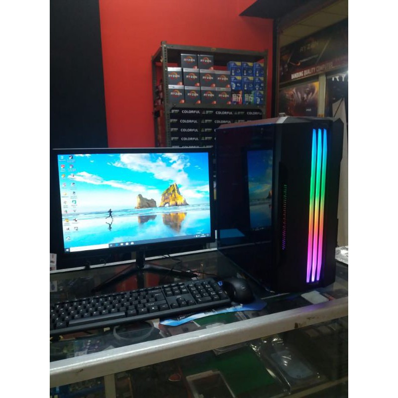 Pc gaming Core i5 3470  Ram 8 Gb Vga 4 Gb ddr5  with LED 19&quot;